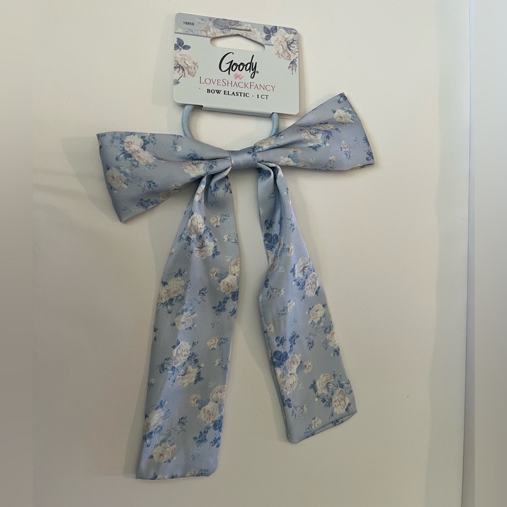 Goody x LoveShackFancy Blue Floral Bow Elastic - Picture 6 of 12
